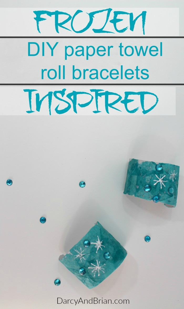 Looking for an easy craft for kids to do? Let them channel their inner Elsa with this Frozen theme paper roll bracelet craft project. I love kids crafts that use simple supplies I already have on hand. This activity is perfect for a Frozen theme birthday party or even a playdate!