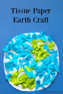 Easy Tissue Paper Earth Craft - Fun Earth Day Activity for Kids