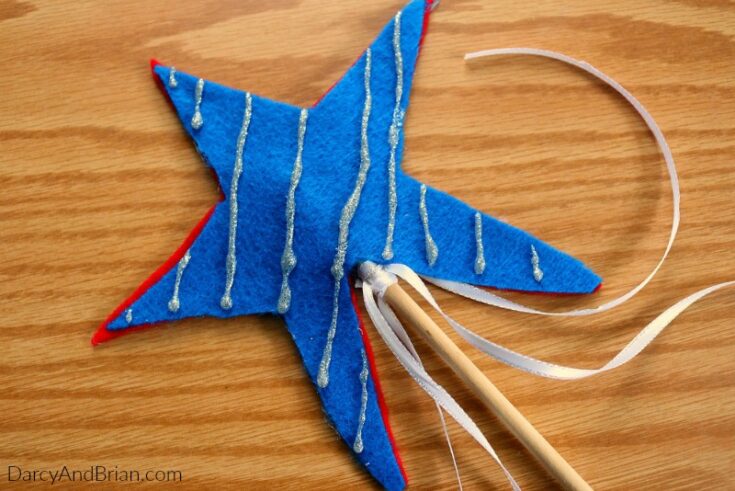 Double Sided Star Wand 4th of July Kids Craft