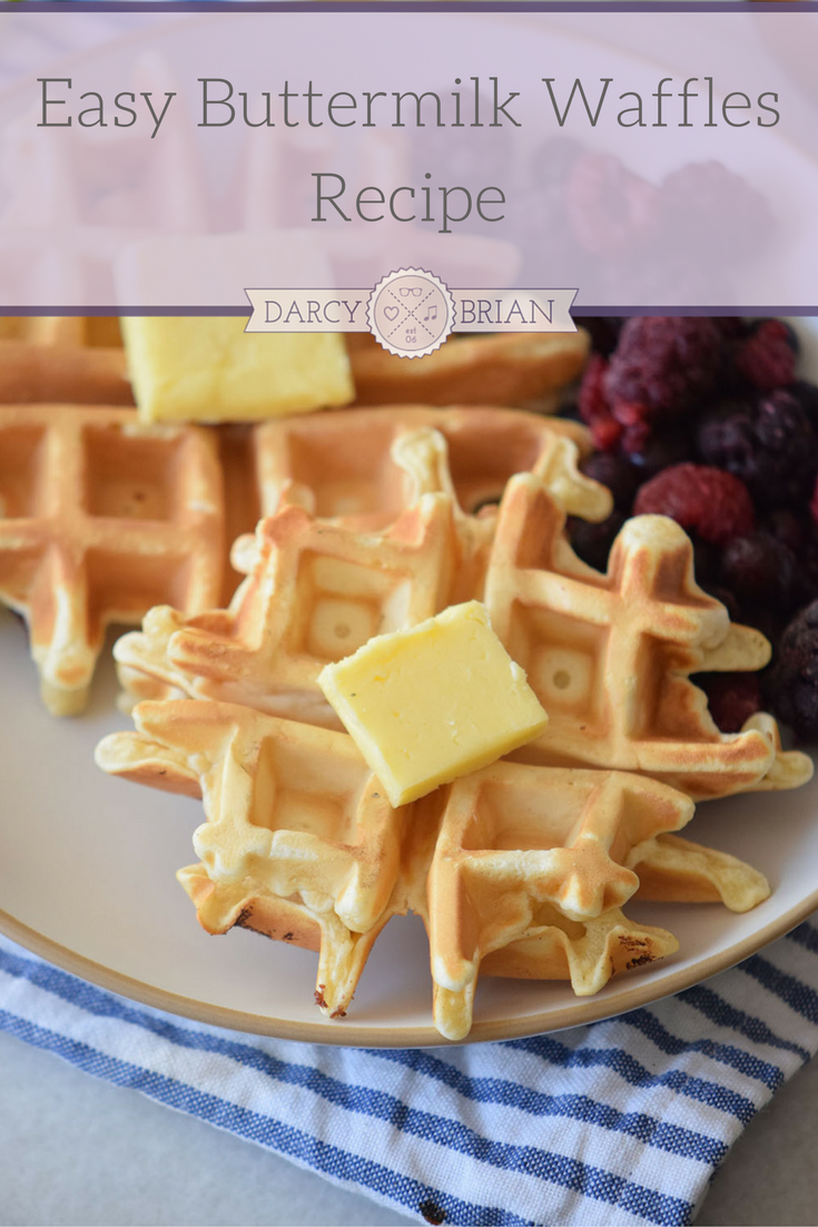 Buttermilk Waffle Recipe: Make everyone's favorite breakfast treat with this easy Buttermilk Waffle Recipe with blackberries. Delicious, easy, and classic! Your family will love this simple homemade waffles recipe that cooks up in minutes in your waffle maker.