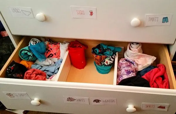 Clothing Drawer Labels - Autism/SEN/ADHD/Aspergers/Early Yrs/Dementia
