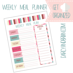 Free Weekly and Monthly Meal Planning Printables