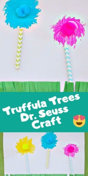 Lorax Truffula Tree Craft: Fun Fork Painting for Kids