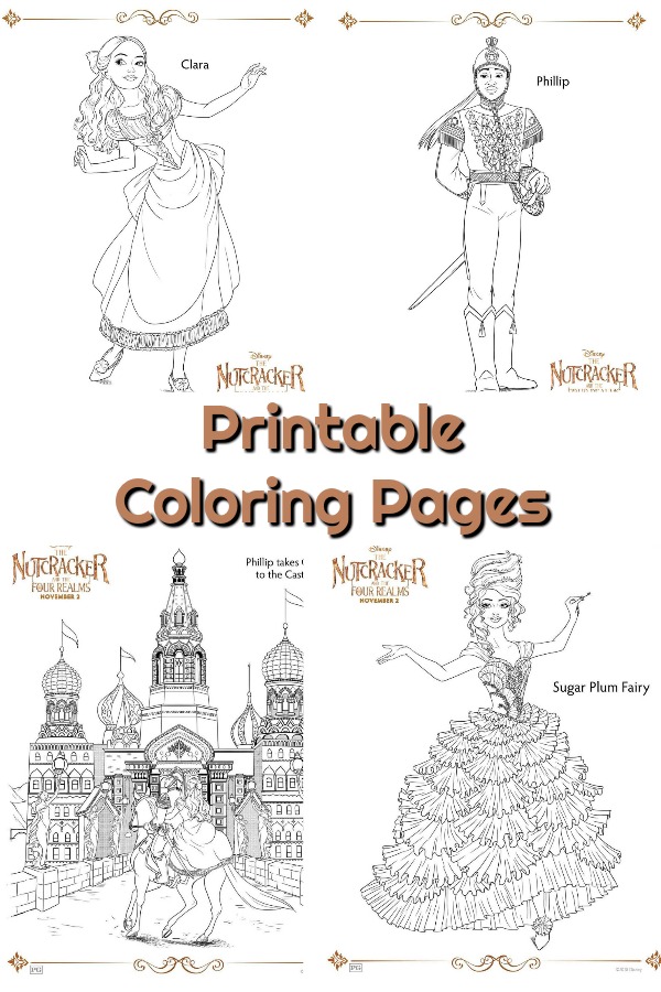 the nutcracker and the four realms printable coloring pages