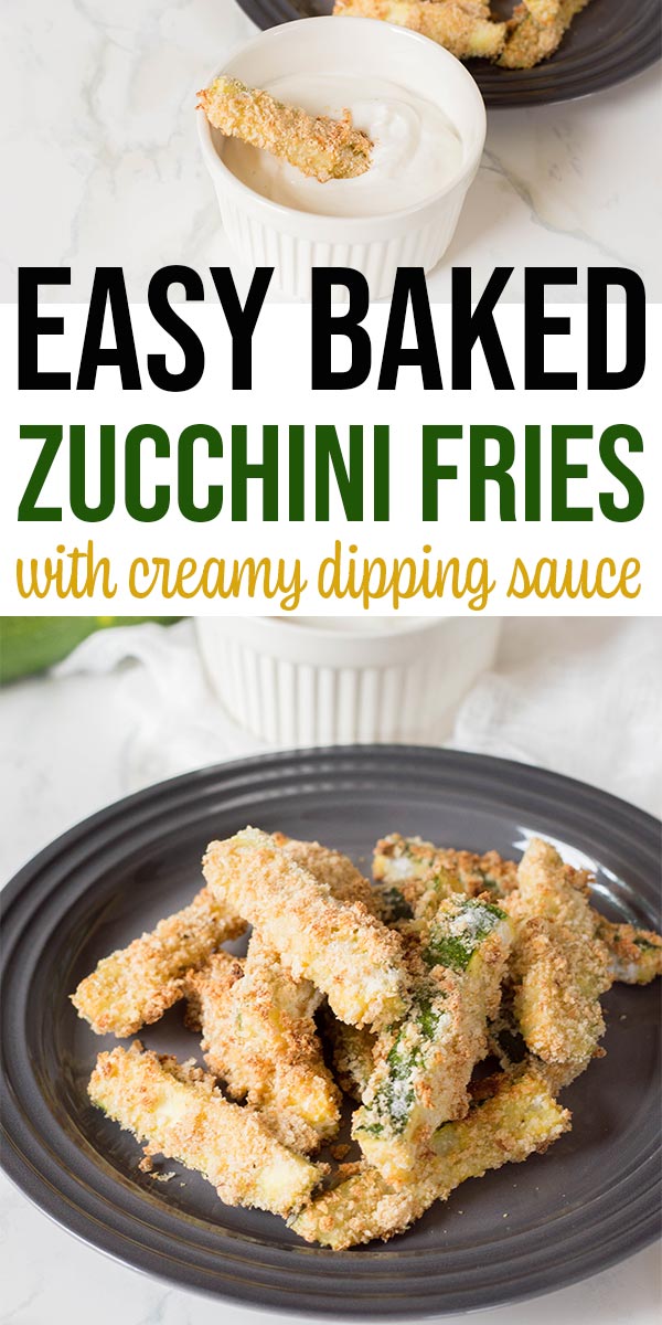 Easy Baked Zucchini Fries With Creamy Garlic Dip Recipe