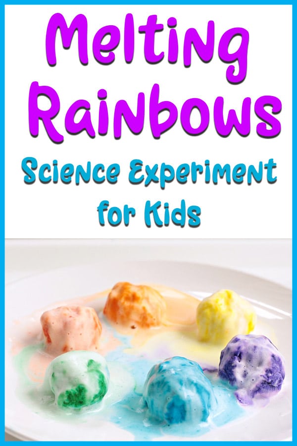 Melting Rainbow Preschool Science Experiment