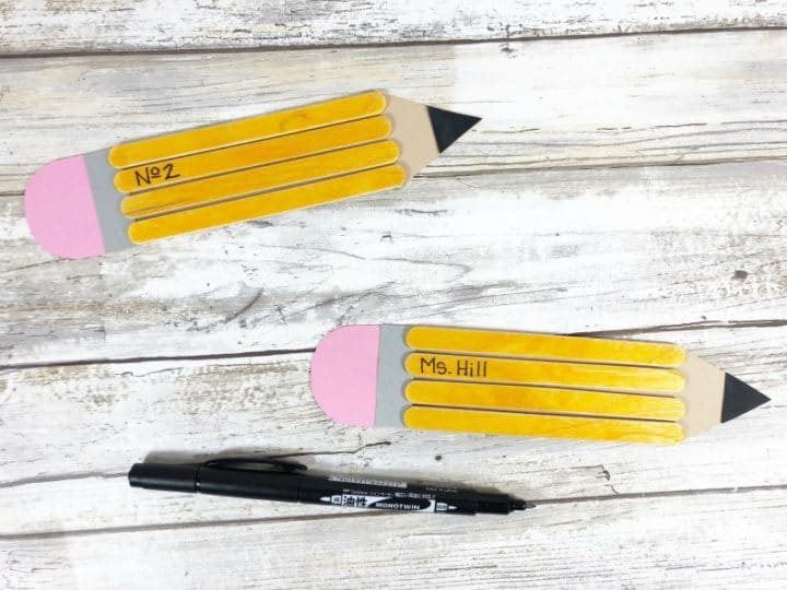 Back to School Craft Stick Pencil Craft for Kids