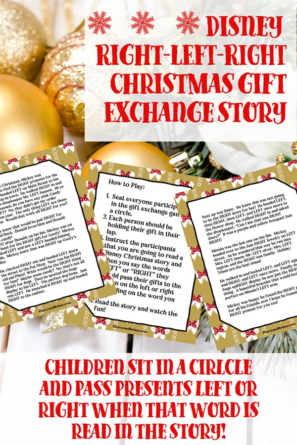 The Left Right Game Christmas Story [FREE Printable]