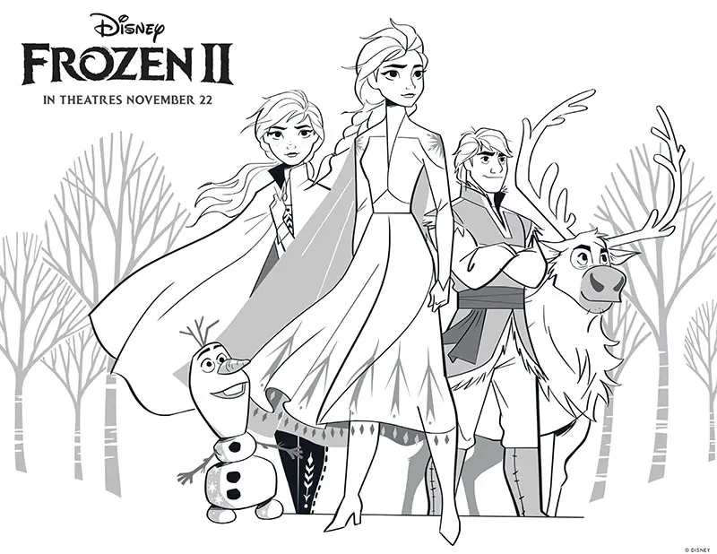 free printable frozen 2 coloring pages and activities