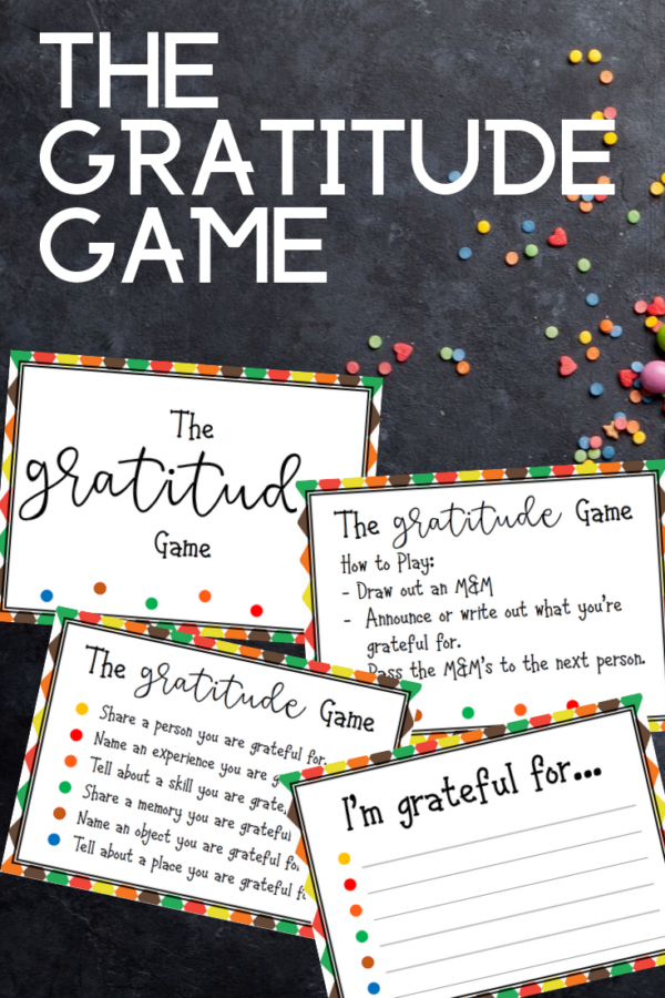 Printable Gratitude Thanksgiving Game For Family