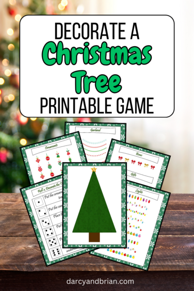 Decorate a Christmas Tree Game for Kids | Printable Dice Game