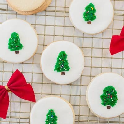 Christmas Tree Sugar Cookies With Fondant