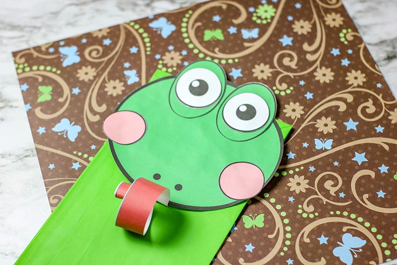 Frog Paper Bag Puppet Spring Craft for Kids