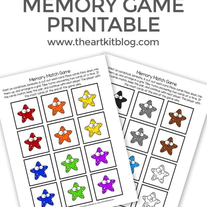 Free Printable Match the Shapes Memory Games for Kids