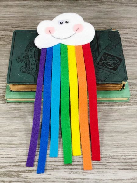 Felt Rainbow Bookmark Craft for Kids