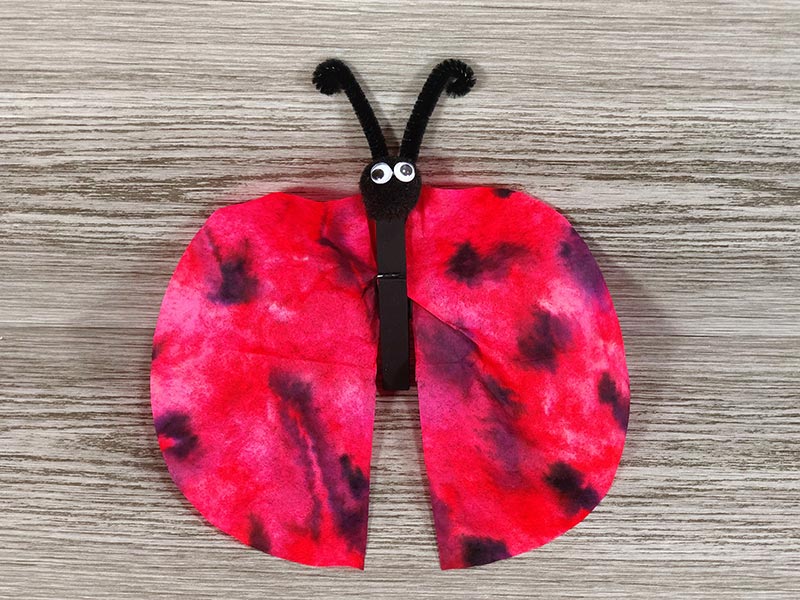 Easy Coffee Filter Ladybug Craft for Kids