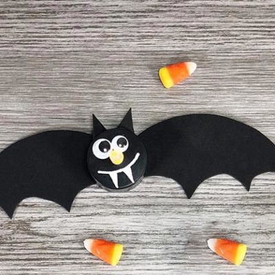 Easy Bat Tea Light Craft for Halloween