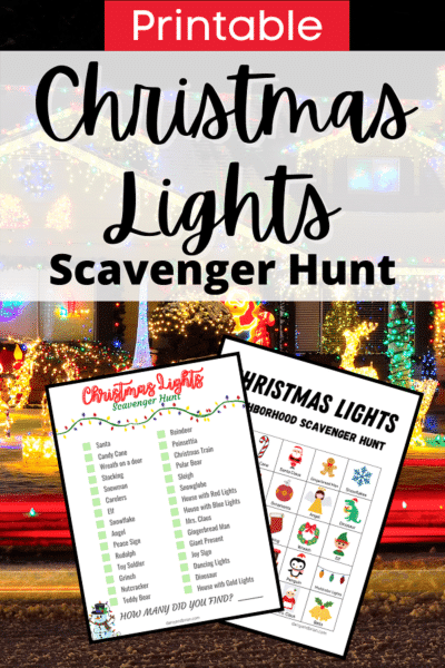 Printable Neighborhood Christmas Lights Scavenger Hunt