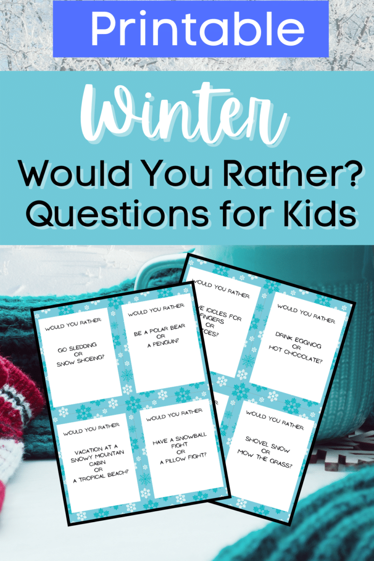 printable winter would you rather questions for kids