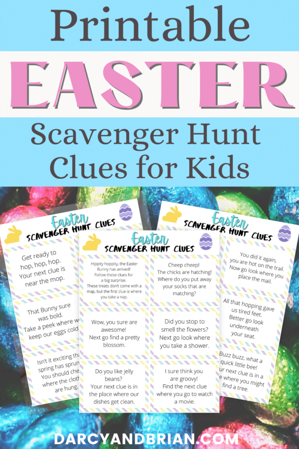 Printable Easter Scavenger Hunt Clues For Kids