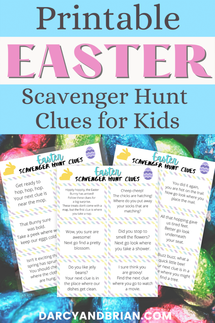 Printable Easter Scavenger Hunt Clues for Kids