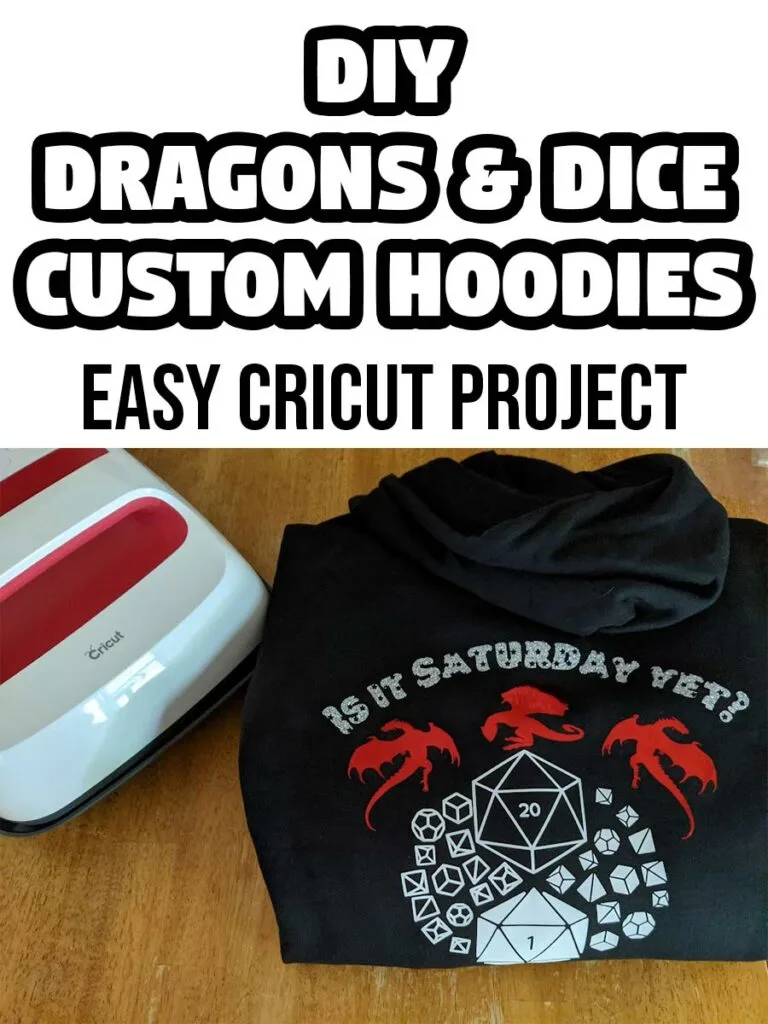 Dragons Dice Custom Hoodies Cricut Project