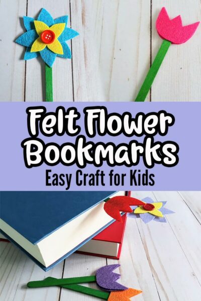 Easy Felt Flower Bookmark Craft for Kids