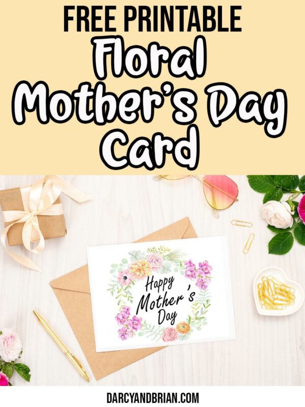 Pretty Floral Mother's Day Printable Card