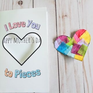 Printable I Love You To Pieces Card Craft for Kids