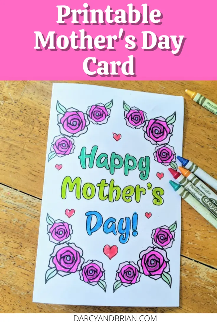 Floral Gift Topper and Watercolor Mother's Day Card printable