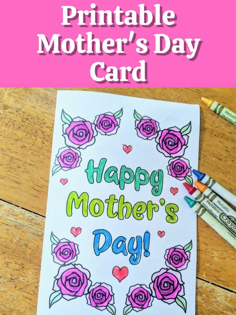 Pretty Floral Mother's Day Printable Card