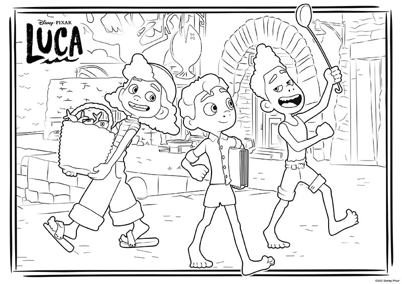 7 70 Collections Coloring Pages Disney Luca  Latest HD