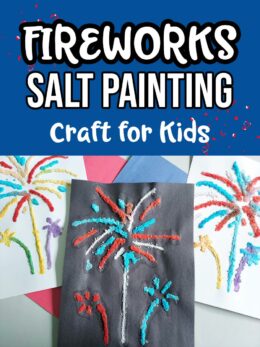 Fireworks Salt Painting Craft For Kids 