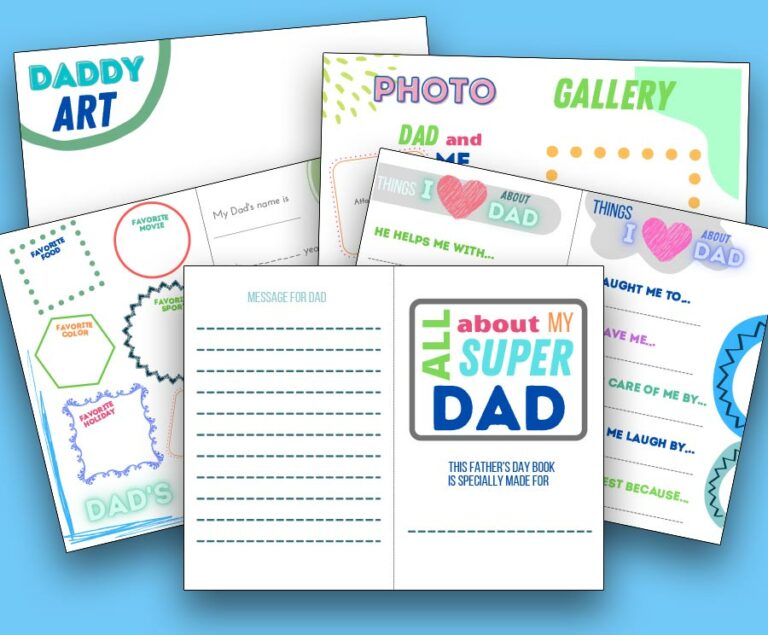 Printable Super Dad Questionnaire for Father's Day