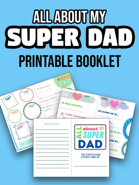 Printable Super Dad Questionnaire for Father's Day