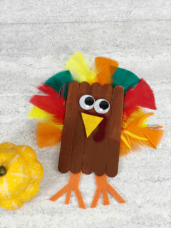 Turkey Popsicle Stick Craft for Kids