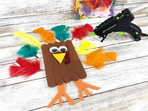 Turkey Popsicle Stick Craft for Kids