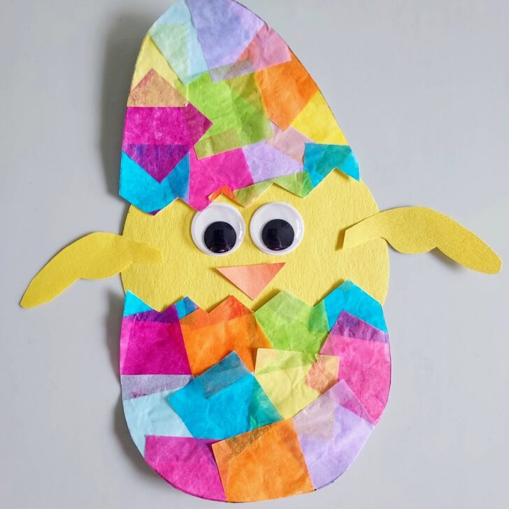 hatching-chick-tissue-paper-suncatcher-craft-for-kids