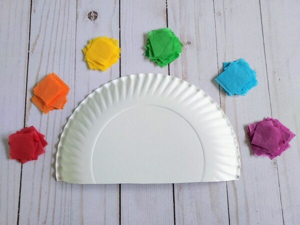 Paper Plate Rainbow Craft For Kids