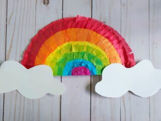 Paper Plate Rainbow Craft for Kids