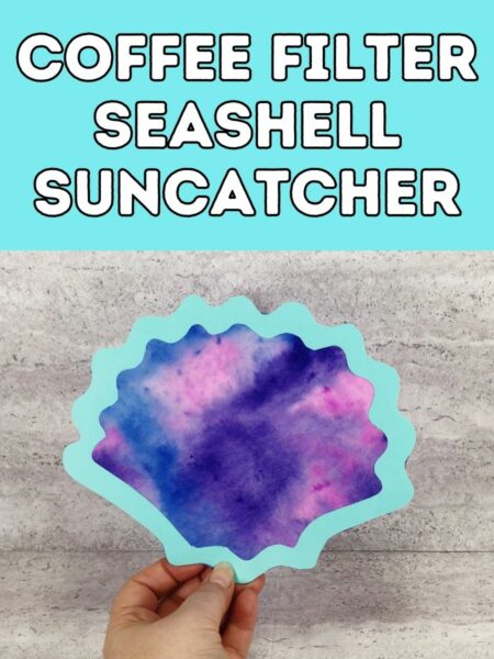 Coffee Filter Seashell Suncatcher Craft for Kids