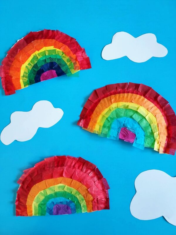 Paper Plate Rainbow Craft for Kids