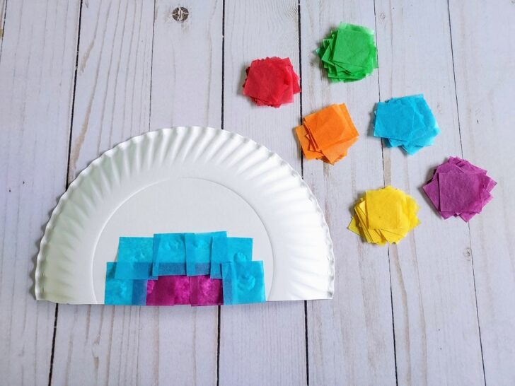 Paper Plate Rainbow Craft for Kids