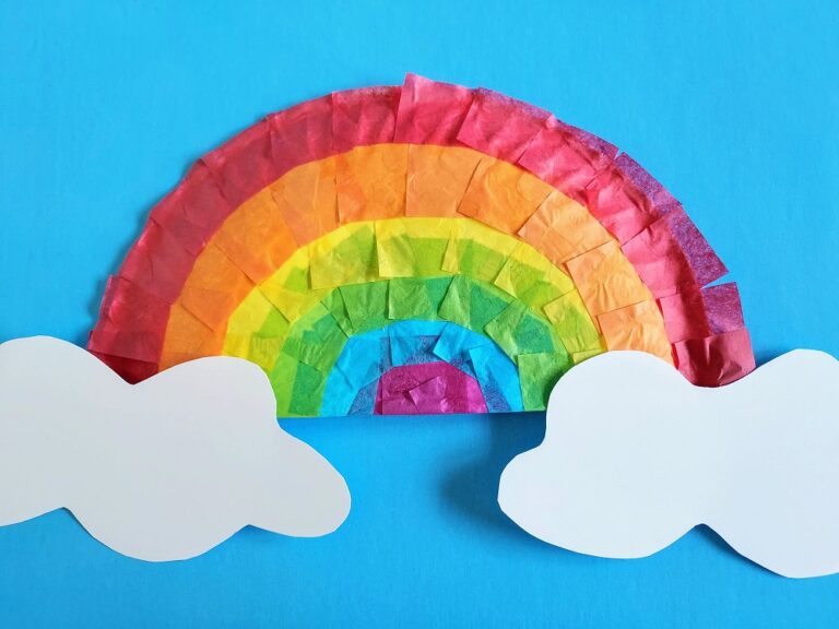 Paper Plate Rainbow Craft for Kids