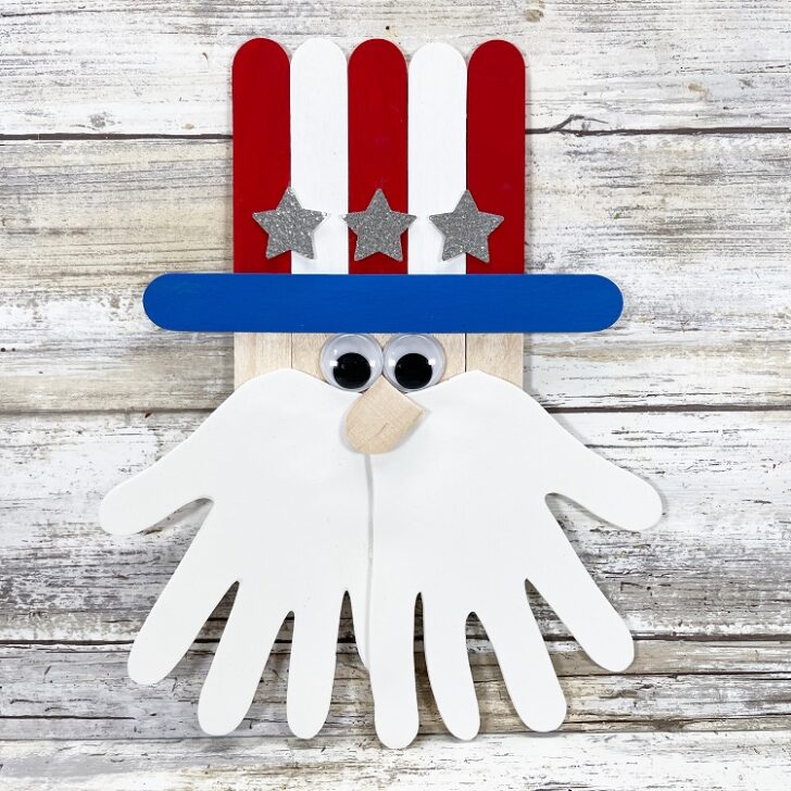 Popsicle Stick Uncle Sam Craft for Kids