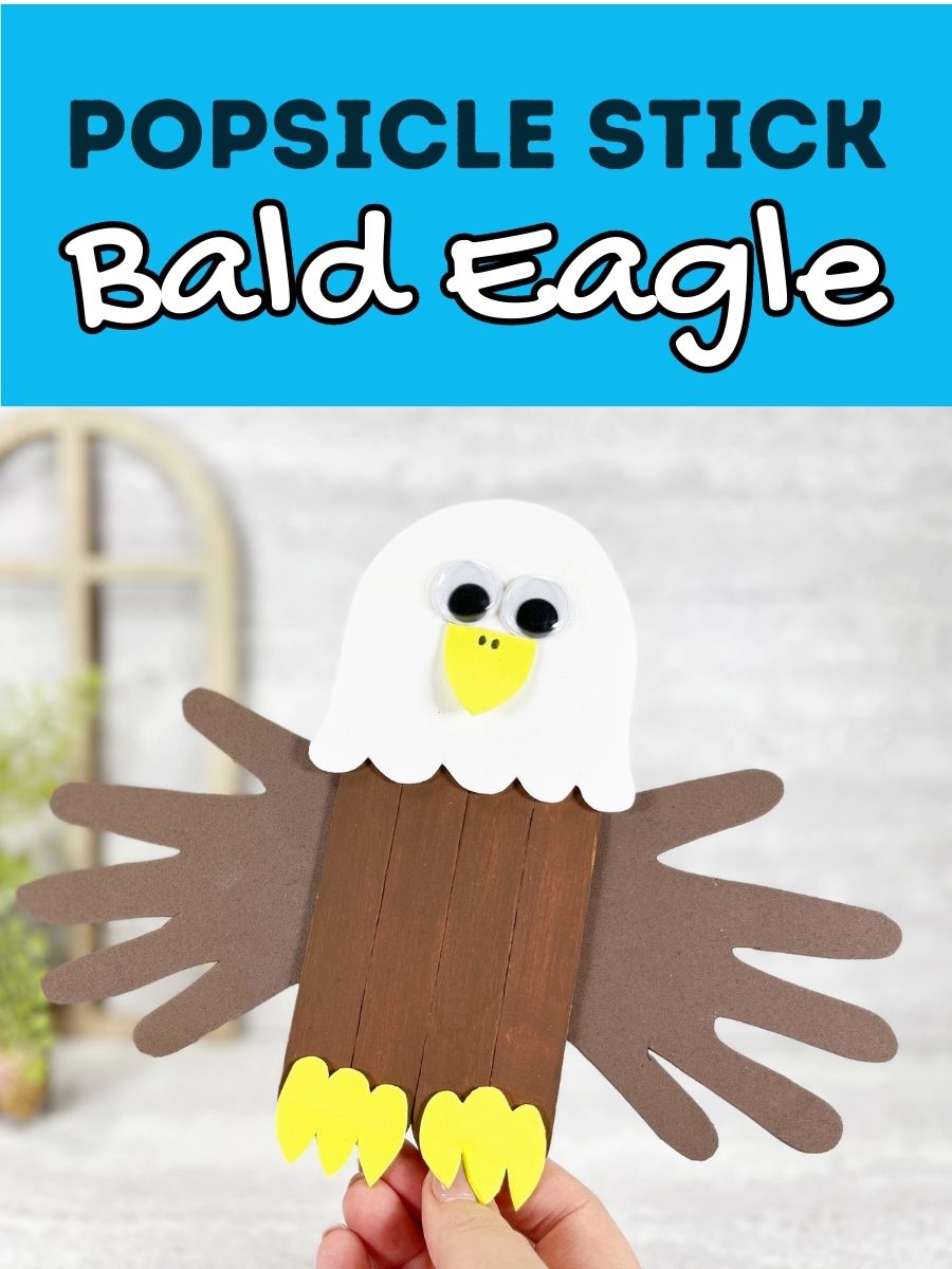 Popsicle Stick Bald Eagle Craft for Kids