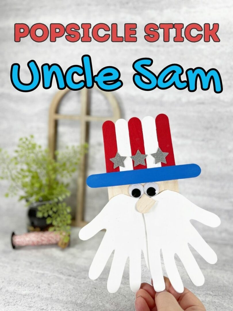 Popsicle Stick Uncle Sam Craft for Kids