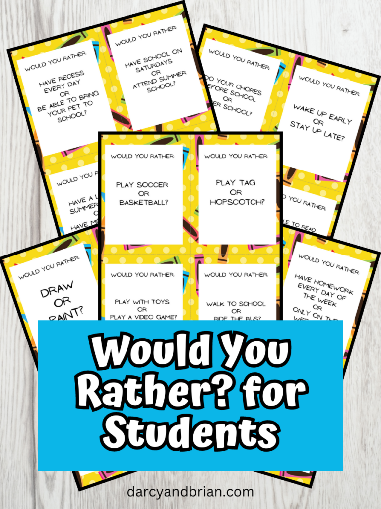 Would You Rather Questions - Paper Trail Design