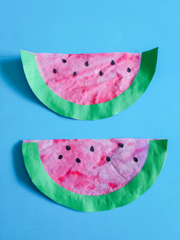 Coffee Filter Watermelon Craft for Kids | Creative Summer Craft