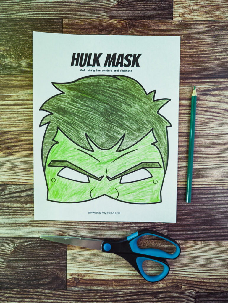 hulk mask template